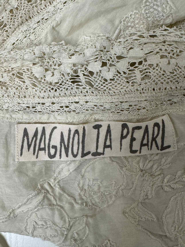 MAGNOLIA PEARL FAUSTINE EMBROIDERED WRAP BEIGE VANILLA TANK TOP SIZE ONE SIZE