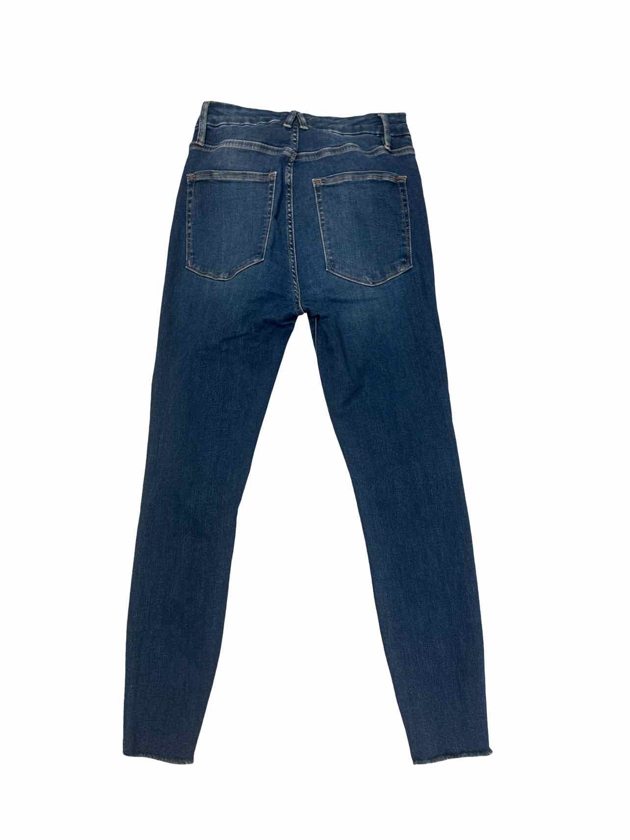 GOOD AMERICAN GOOD WAIST CROP HIGH WAIST SKINNY JEAN RAW HEM B331 SIZE: 6
