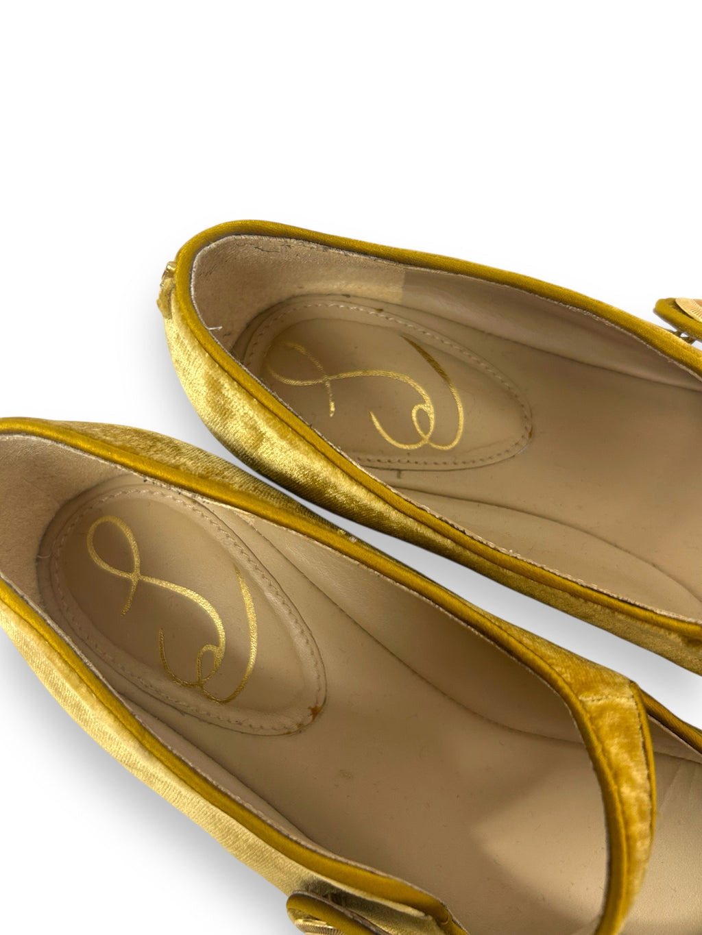 SAM EDELMAN JENE MARY JANE POINTED TOE FLAT SAFFRON SIZE 9