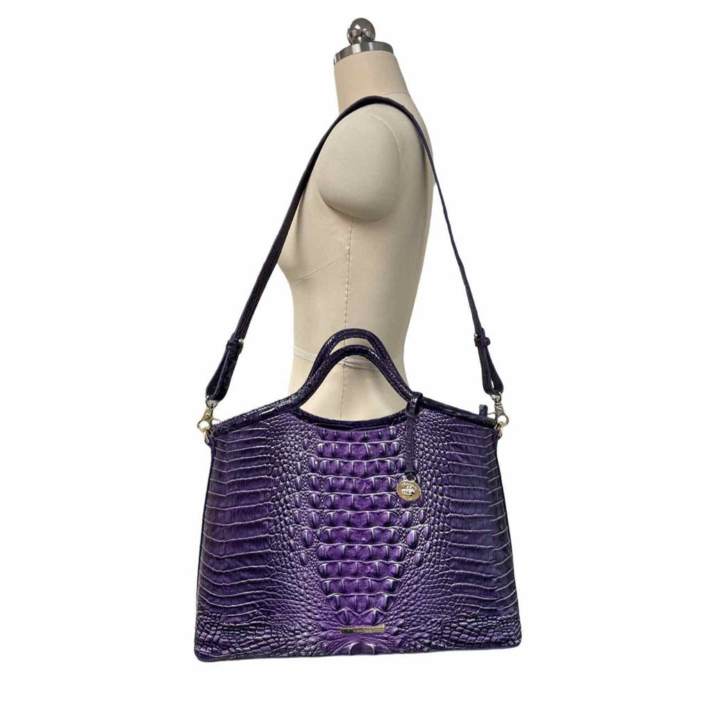 BRAHMIN ELAINE ULTRAVIOLET OMBRE MELBOURNE SATCHEL COLOR PURPLE