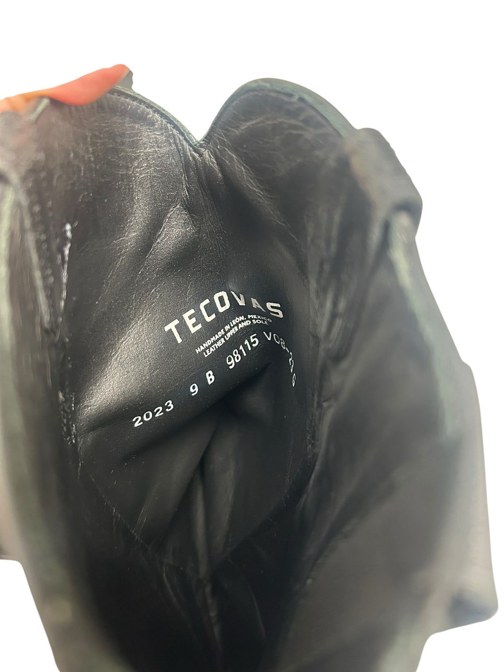 TECOVAS THE HAILEY TALL LEATHER EQUESTRIAN ZIP UP BLACK BOOTS SIZE 9
