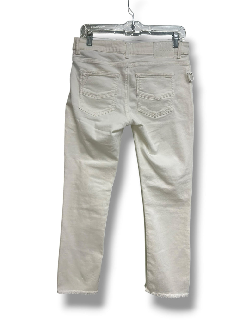 NWT ZADIG & VOLTAIRE AVA SLIM CUT WHITE ZIPPER JEANS SIZE 27