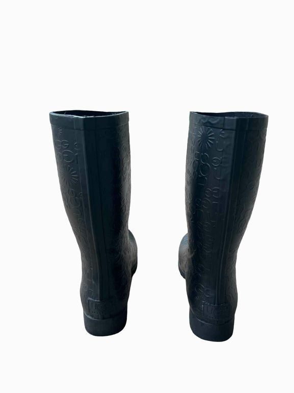 UGG WILSHIRE RUBBER RAIN BOOT BLACK 9