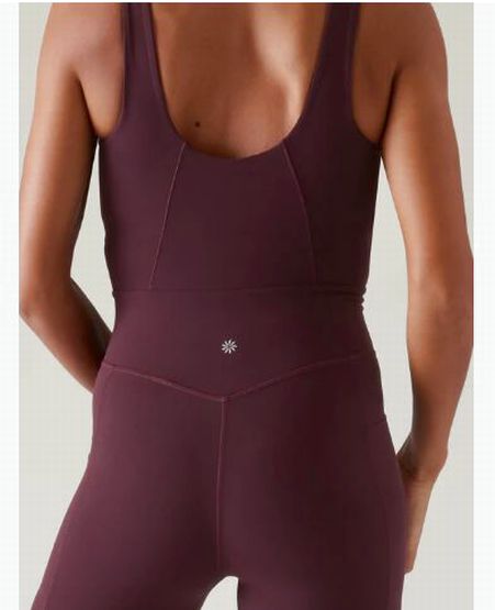 ATHLETA MAROON SALUTATION SLEEVELESS BODYSUIT SIZE XS