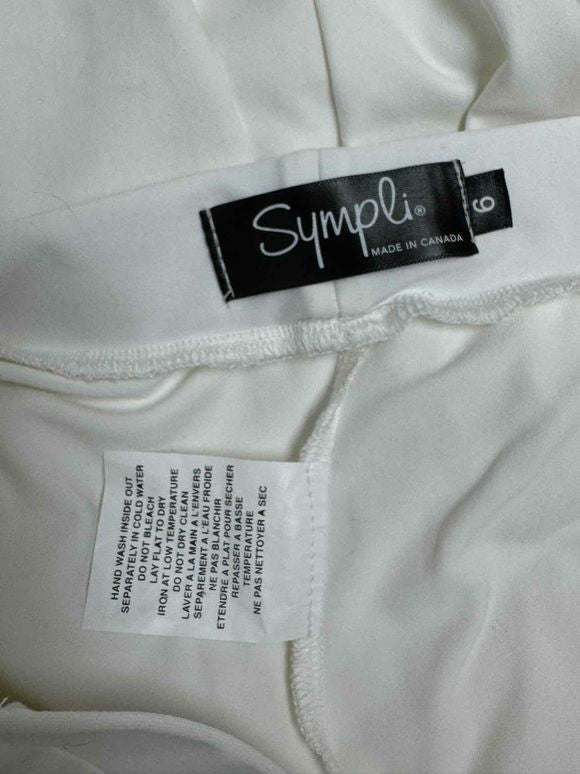 SYMPLI STRAIGHT LEG WHITE KNEE SHORT SIZE 6