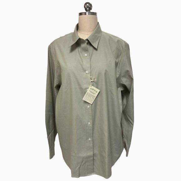 ORVIS NWT! LS BUTTON DOWN KHAKI SHIRT SIZE 18