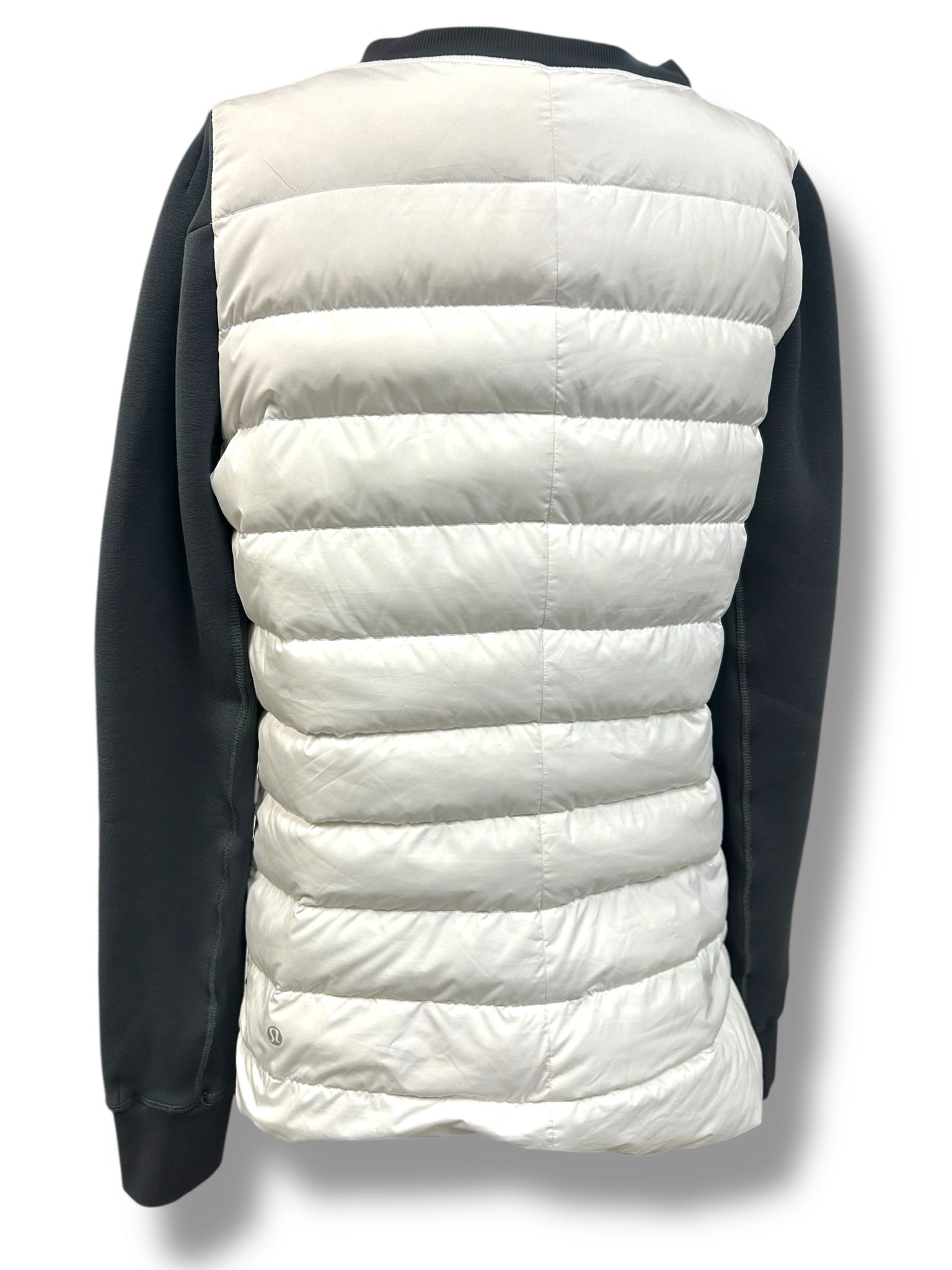 LULULEMON FLUFF OFF CREWNECK PULLOVER WHITE SOOT SIZE 12