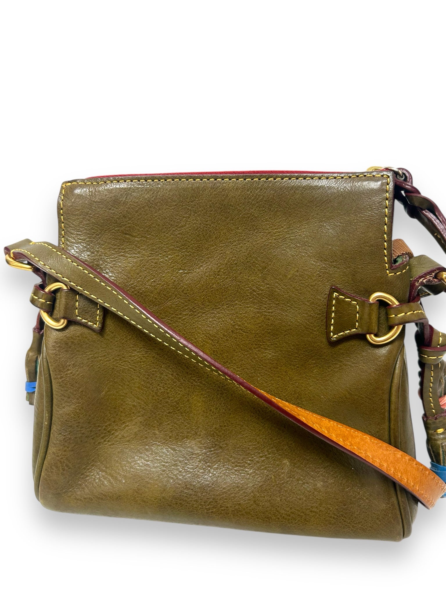 DOONEY AND BOURKE  OLIVE FLORENTINE MINI CROSSBODY