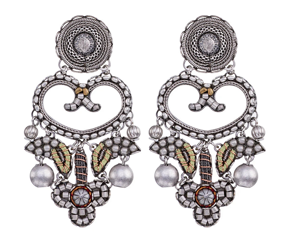 NEW AYALA BAR INDIGO EMANUEL HANDCRAFTED EARRINGS