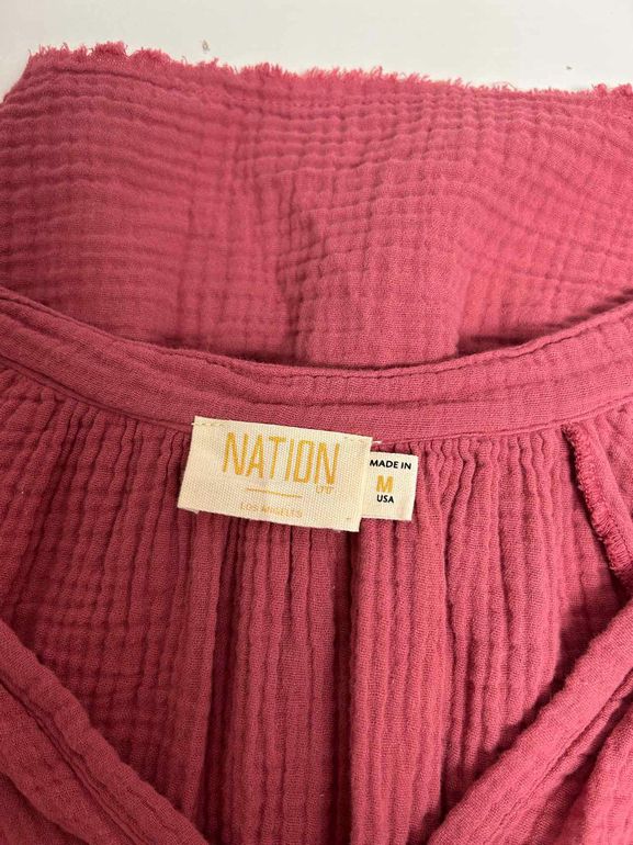 NATION LTD MIMI ROMANCE PEASANT TOP SIZE: M