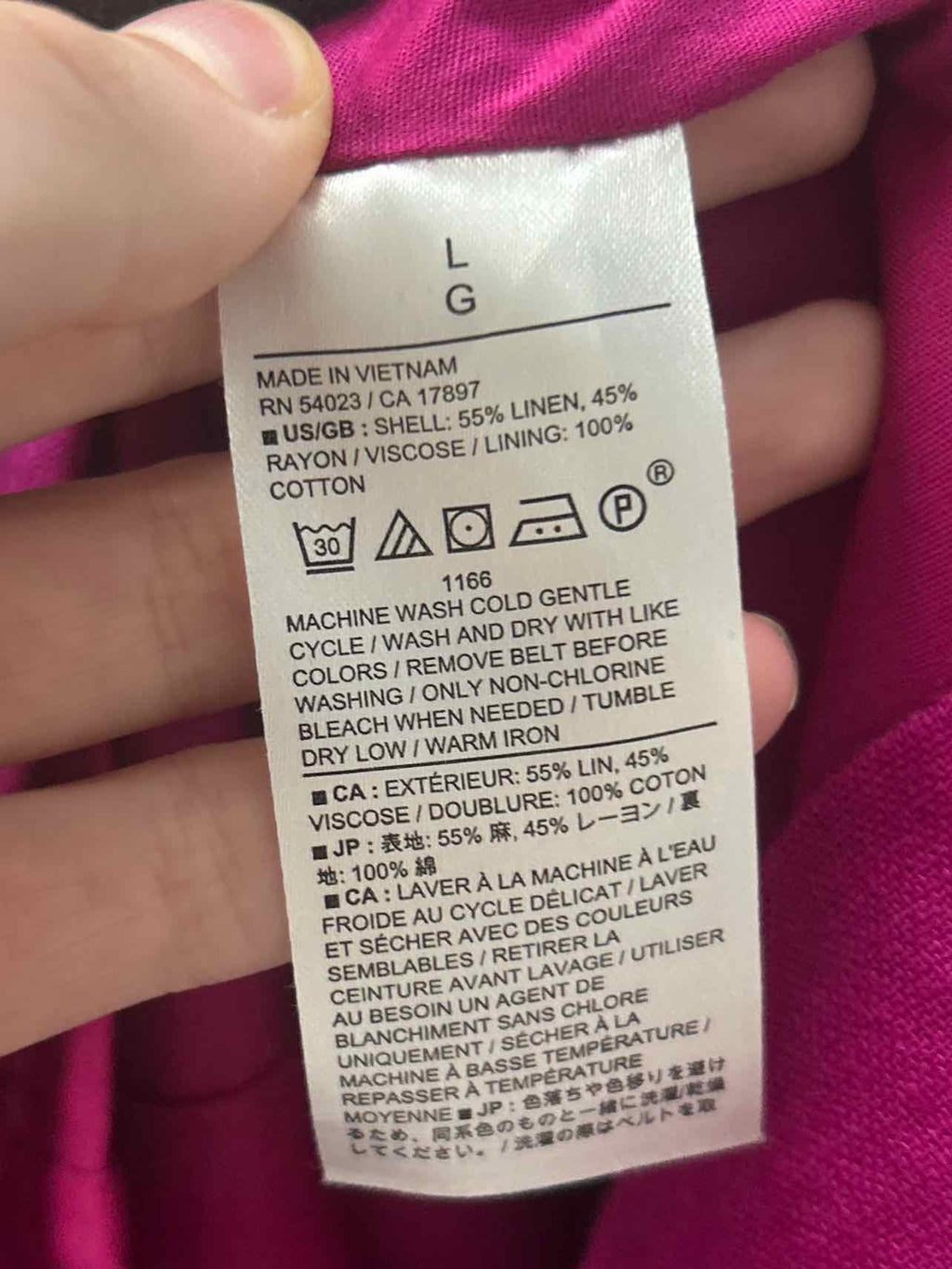 BANANA REP NWT! LINEN-BLEND BUTTON FRONT MINI DRESS SIZE: L