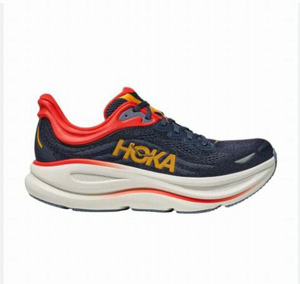 HOKA BONDI 9 RUNNING SNEAKER VARSITY NAVY/NAUTICAL BLUE MENS SIZE 12