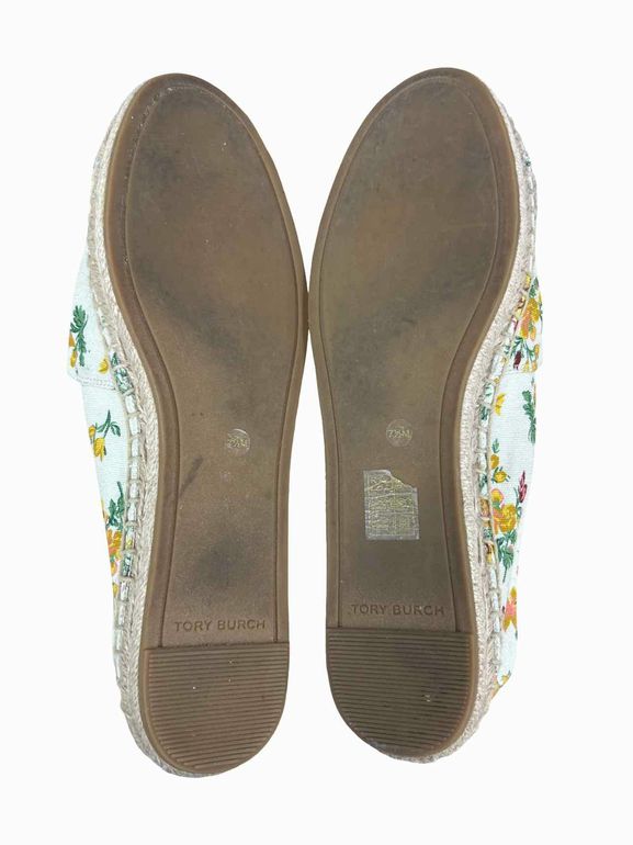 TORY BURCH CANVAS ESPADRILLE SIZE: 7.5