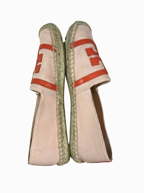TORY BURCH CANVAS ESPADRILLES SIZE: 8