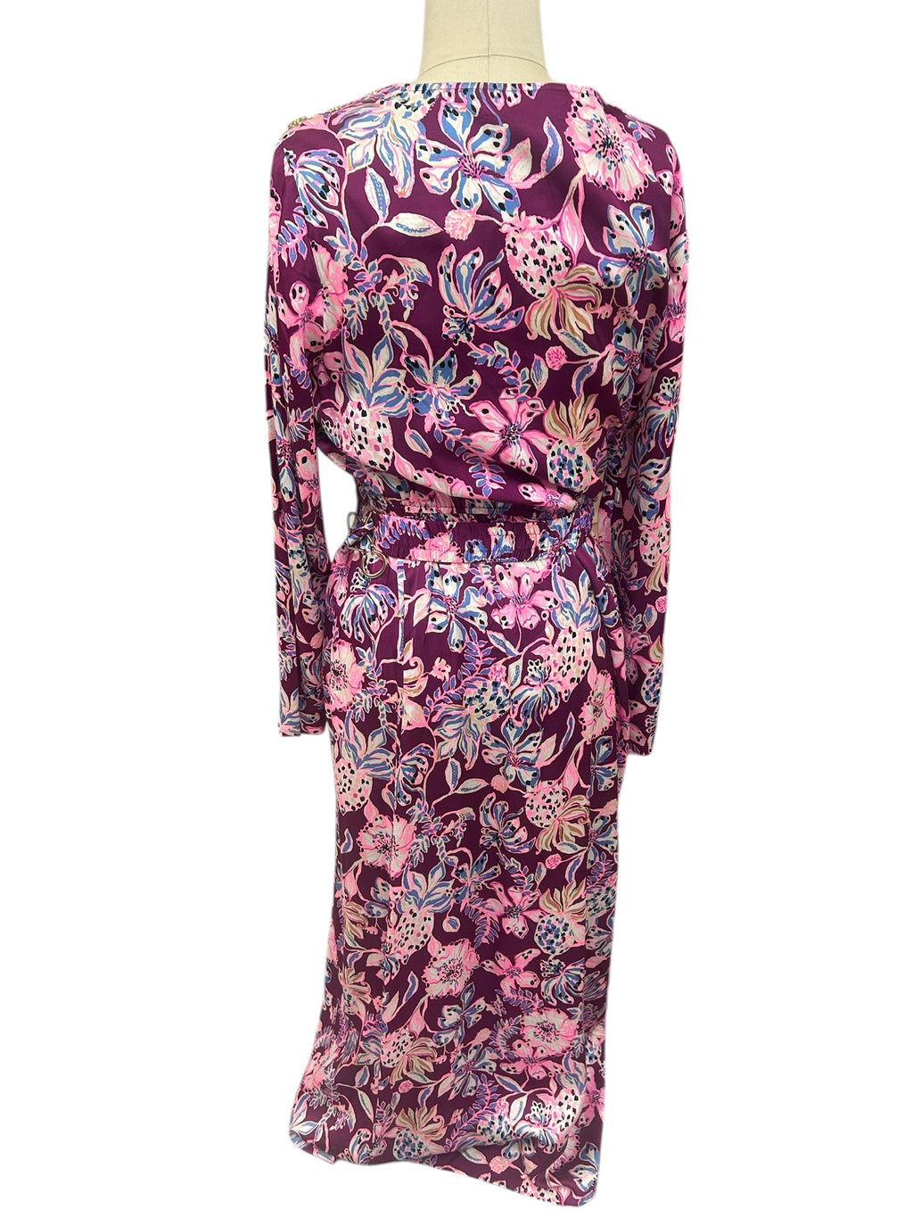 NWT LILLY PULITZER LEOLYNN LONG SLEEVE AMARENA CHERRY MAXI DRESS SIZE 6
