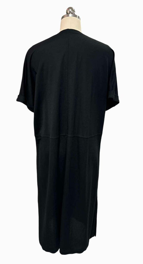 ALEMBIKA VNECK SHIFT BLACK DRESS WITH POCKETS POCKETS SIZE XS