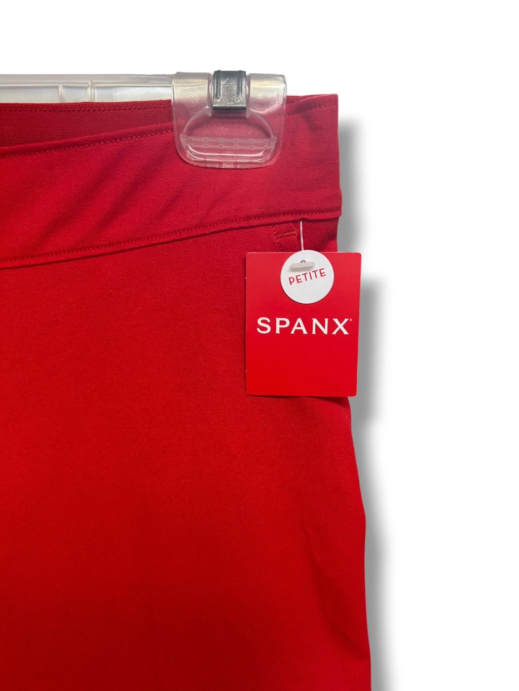 NWT SPANX ON THE GO KICK FLAIR PULL ON RED PANTS SIZE SMALL PETITE