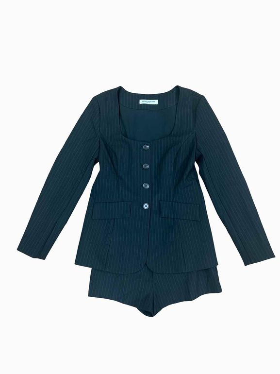 AMANDA UPRICHARD KYA LS PINSTRIPE BLAZER ROMPER SIZE: M