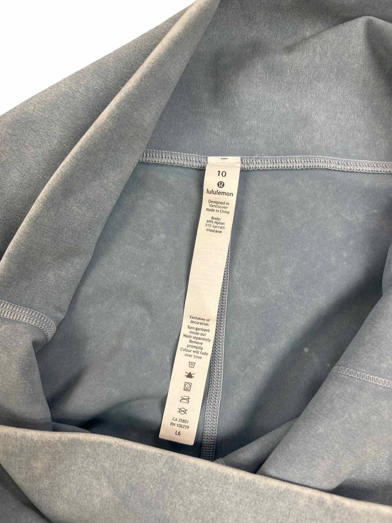 LULULEMON WASHED HIGH RISE LEGGING SIZE: 10