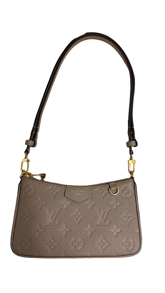 LOUIS VUITTON MONOGRAM EMPREINTE EASY POUCH ON STRAP IN TURTLEDOVE