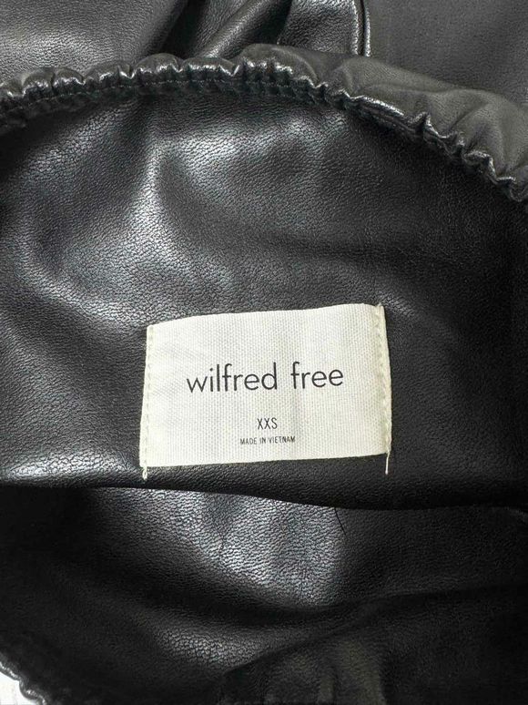 ARITZIA NWT! WILFRED FREE DARIA VEGAN LEATHER BLACK LEGGING SIZE XXS