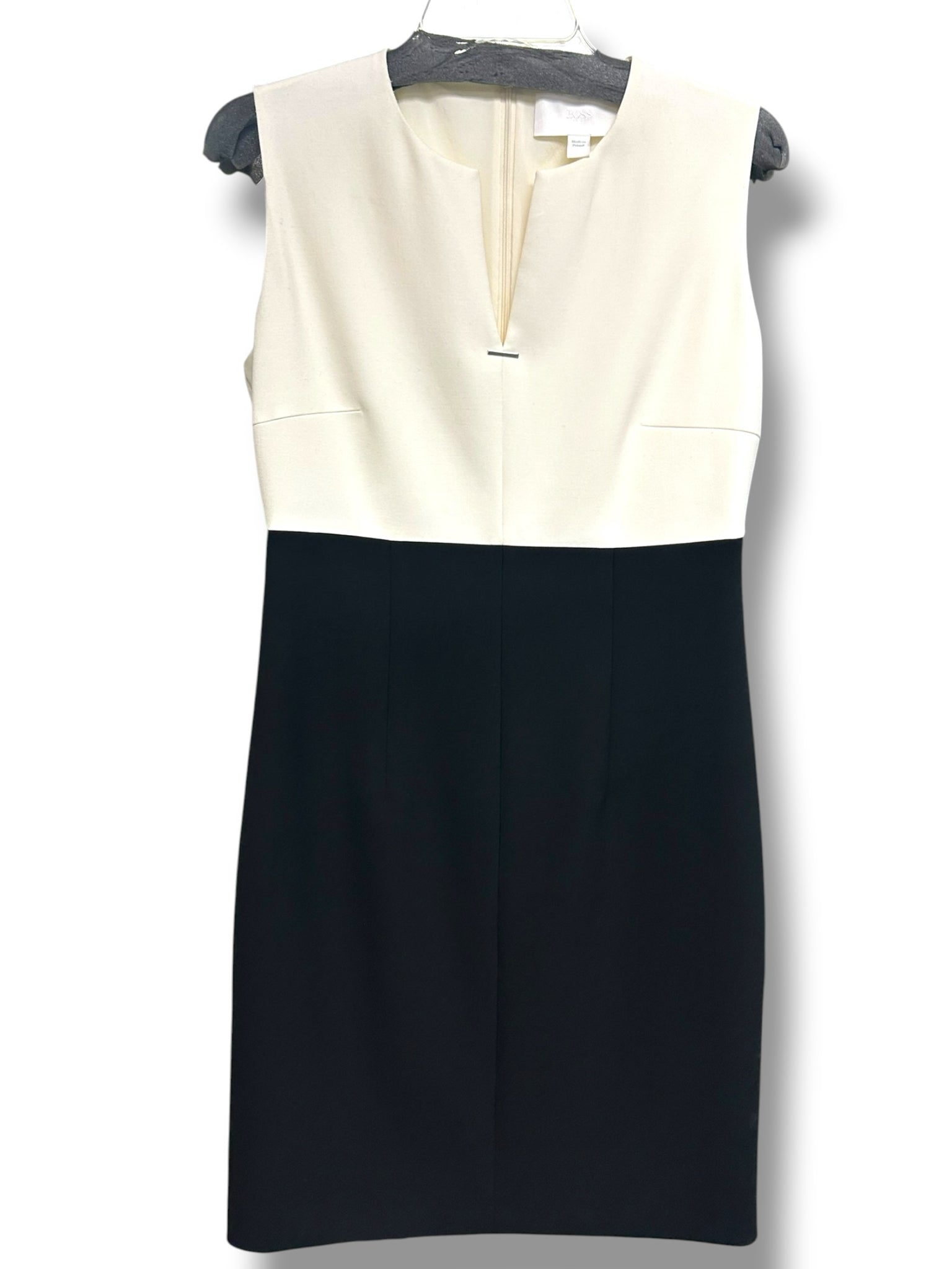 HUGO BOSS DEADALUS COLOR BLOCK SHEATH TANK DRESS SIZE 8