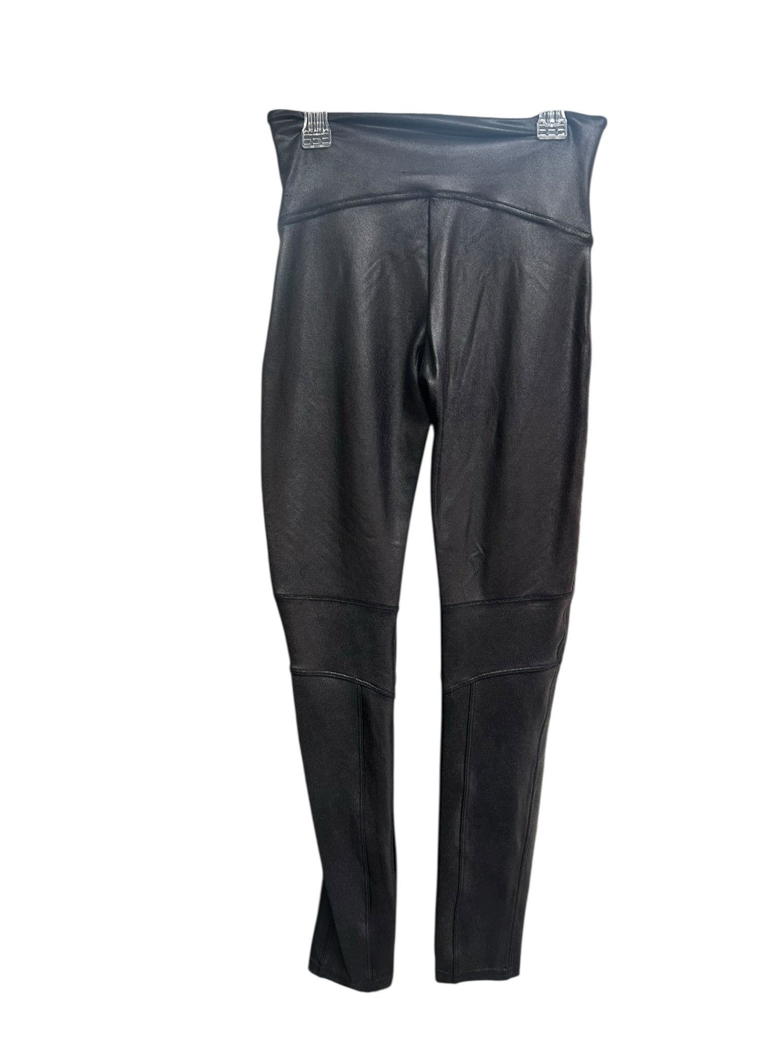 NWT SPANX BLACK FAUXLEATHER MOTO HIGHT WAIST LEGGINGS SIZE MEDIUM