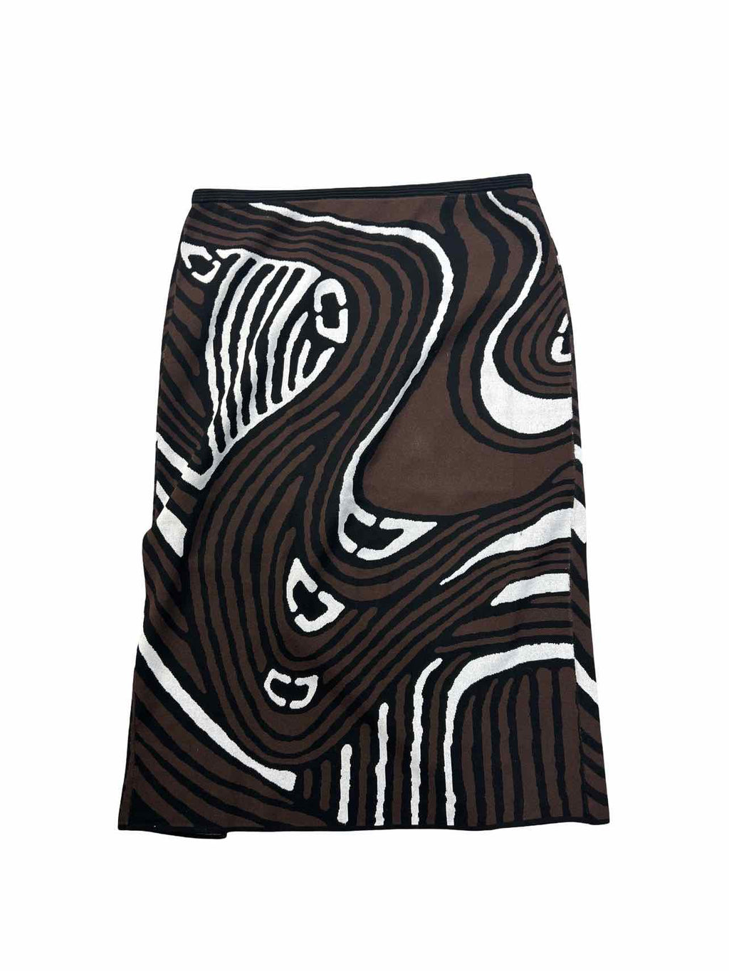 DIANE VON FURSTENBERG COISTY SKIRT IN FLOATING CURVE IVORY SIZE: L