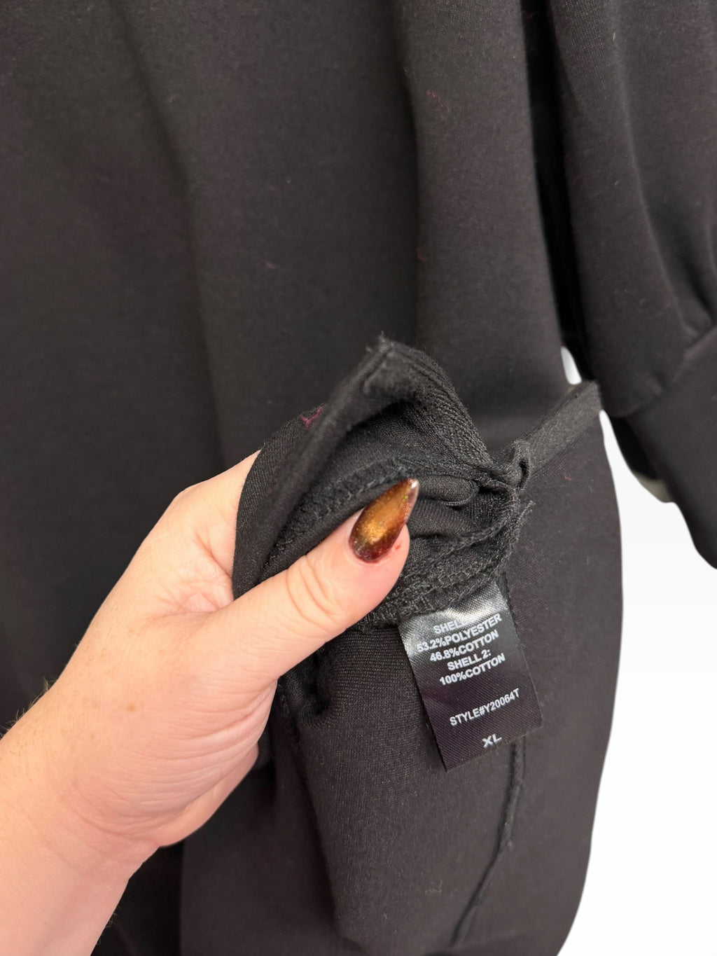 TUCKERNUCK POMANDER PLACE BLACK CHARLOTTE TERRY MINI DRESS SIZE XL