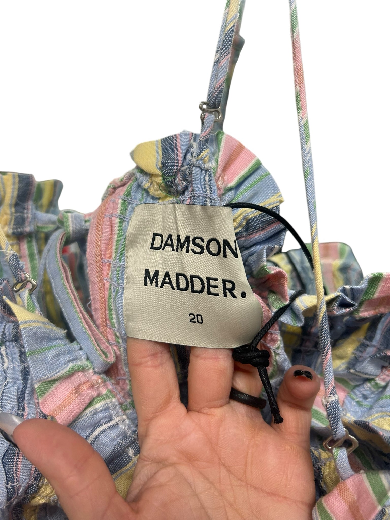 NWT DAMSON MADDER HOPE COTTON STRIPED SMOCKED TANK TOP SIZE UK 20 US 16 - WEARHOUSE  CONSIGNMENT