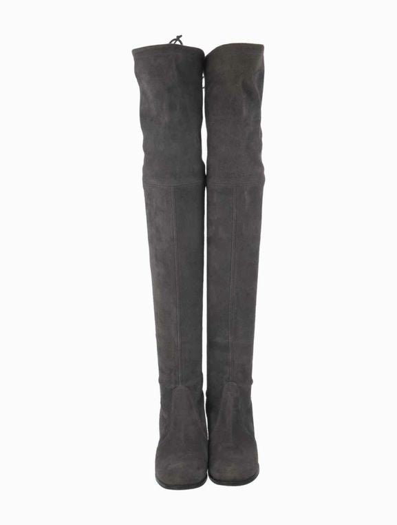 STUART WEITZMAN  HIGHLAND OTK SUEDE THIGH HIGH BOOTS SIZE: 9