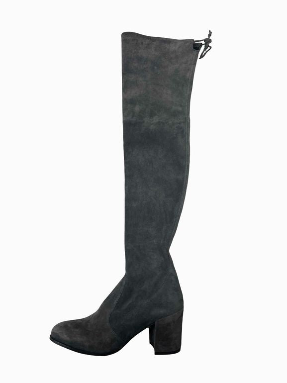 STUART WEITZMAN  HIGHLAND OTK SUEDE THIGH HIGH BOOTS SIZE: 9