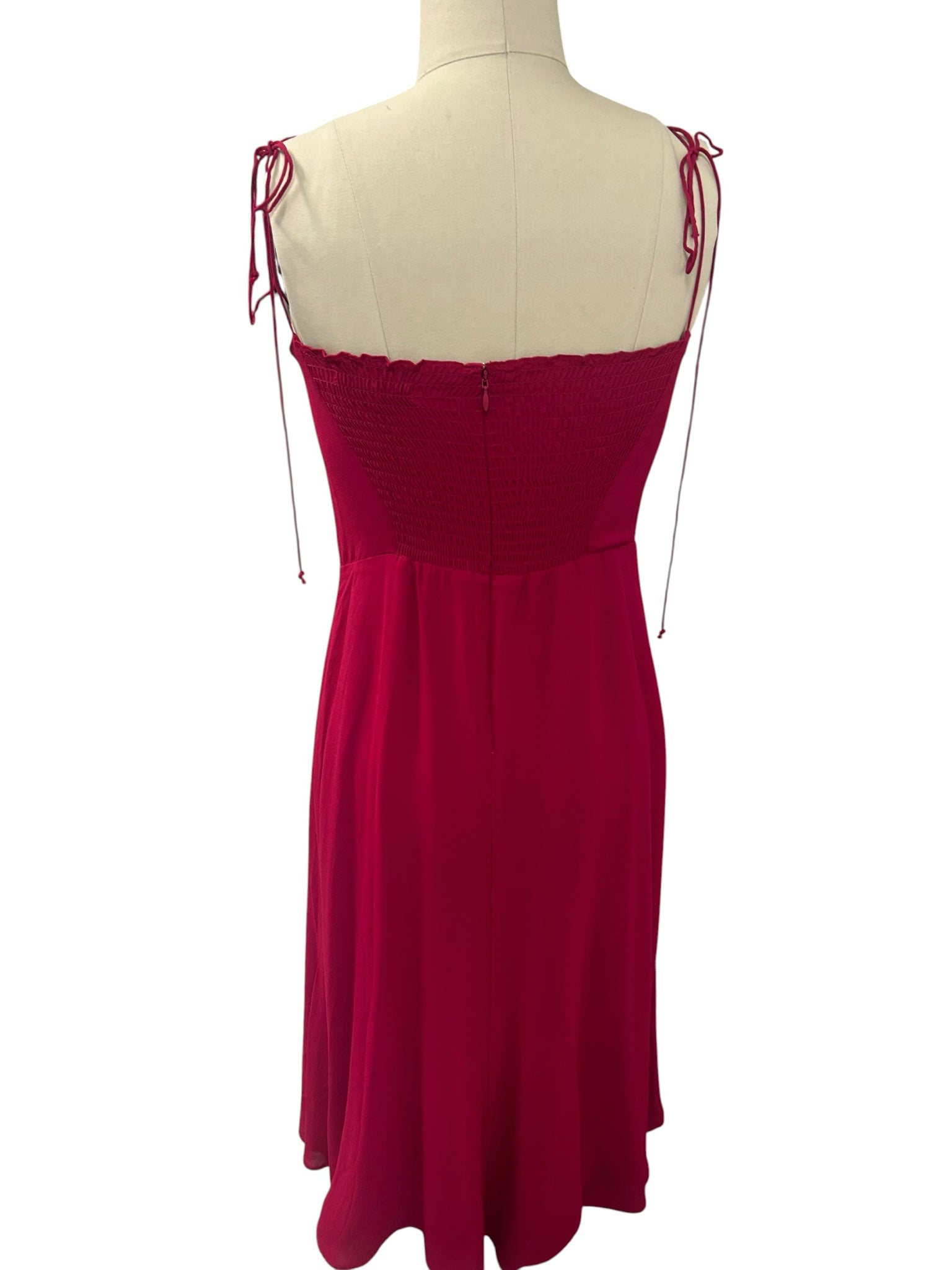 REFORMATION JULIETTE VISCOSE STRAPPY SWEETHEART MIDI DRESS SIZE 8