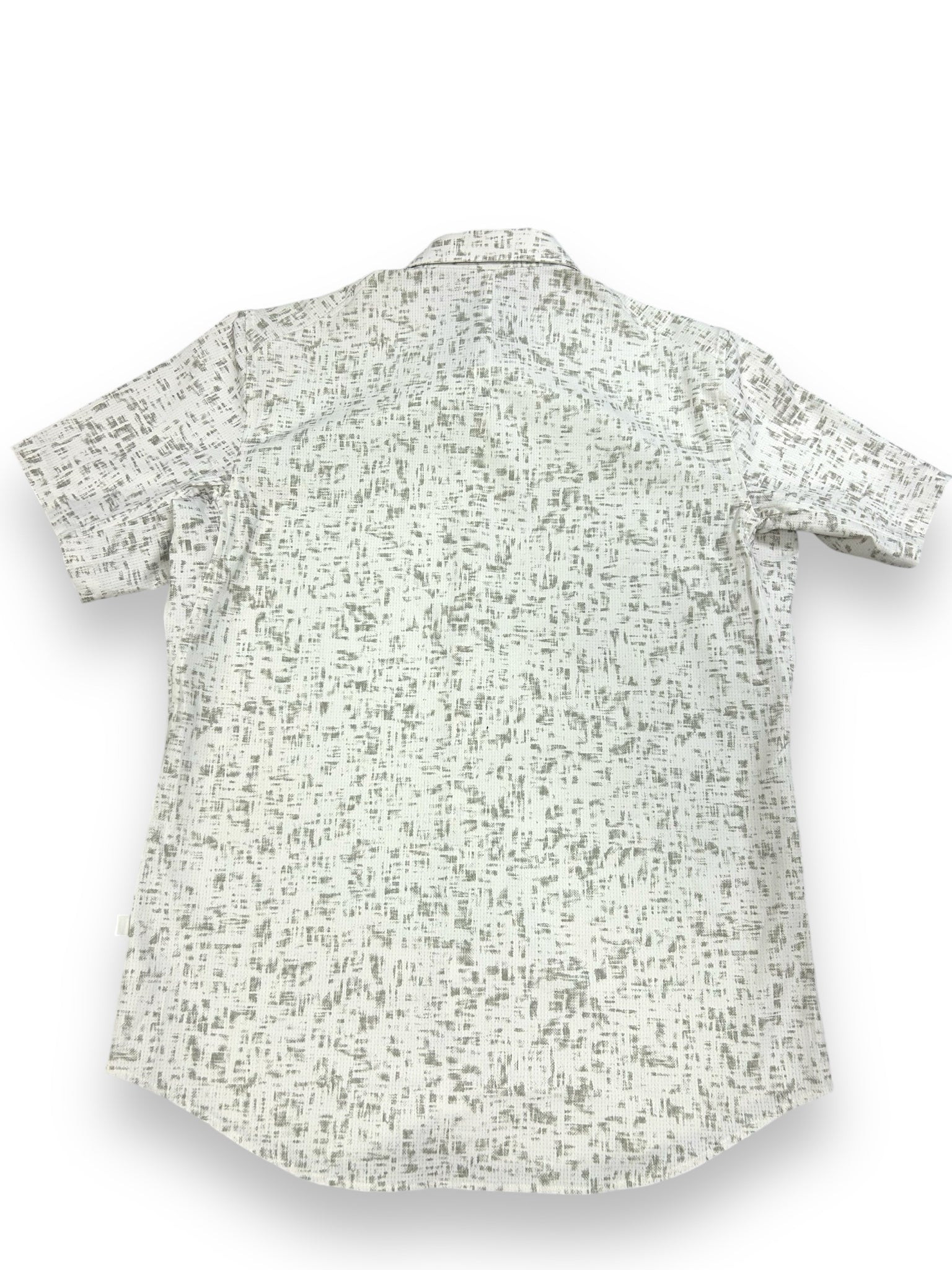 LULULEMON MEN'S AIRING EASY SHIRT CREAM GREEN PRINT SIZE MEDIUM