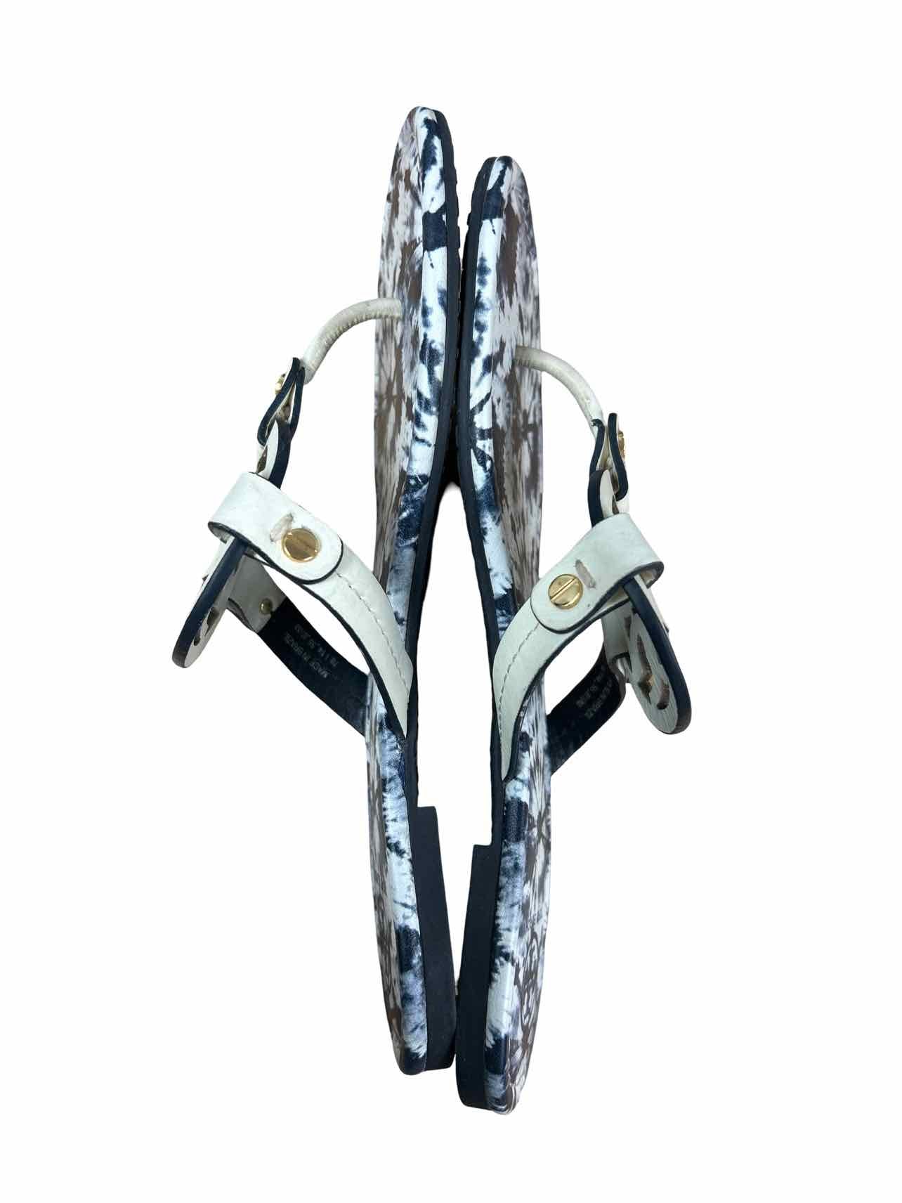 TORY BURCH LEATHER TYE-DYE MILLER SANDAL SIZE: 8.5