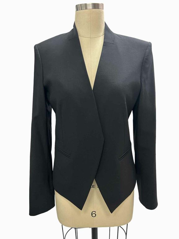 THEORY  LANAI SEVONA WOOL OPEN BLAZER SIZE: 10