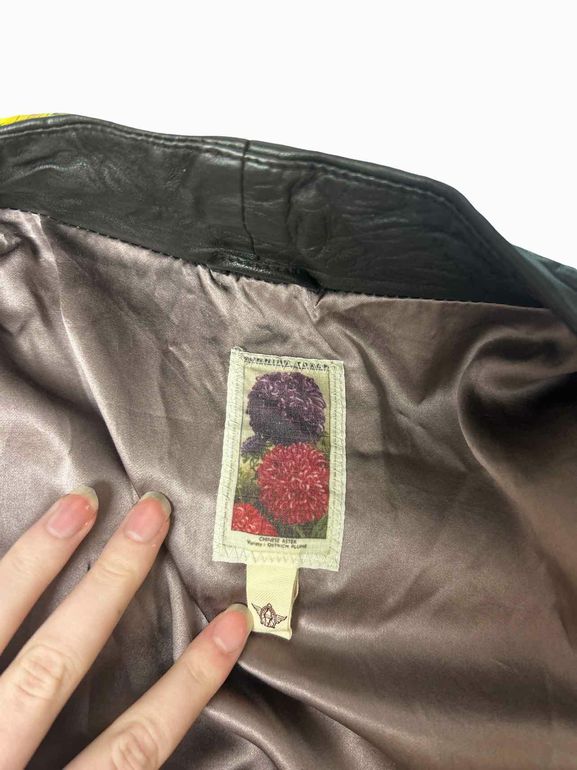 ANTHROPOLOGIE BURNING TORCH LEATHER DISTRESSED JACKET  SIZE: XS