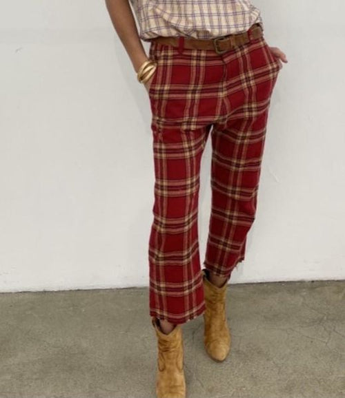 A SHIRT THING  GRIFFIN PLAID FLANNEL PANT RETAIL SIZE: XS