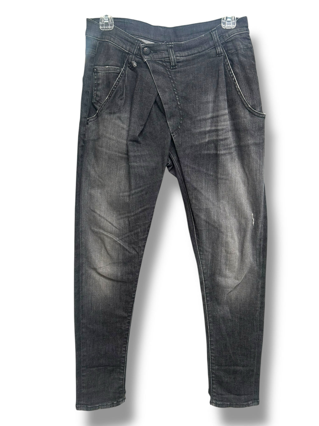 R13 CROSSOVER SKINNY LEG DENIM BLACK MARBLE JEANS SIZE 24 - WEARHOUSE  CONSIGNMENT