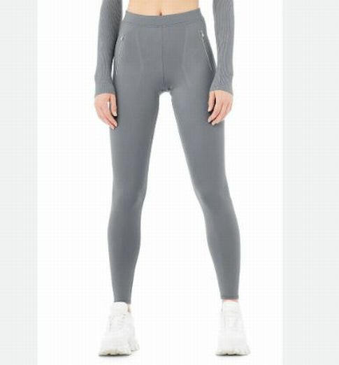 ALO THRILL SEAKER LEGGING STEEL BLUE SIZE SMALL