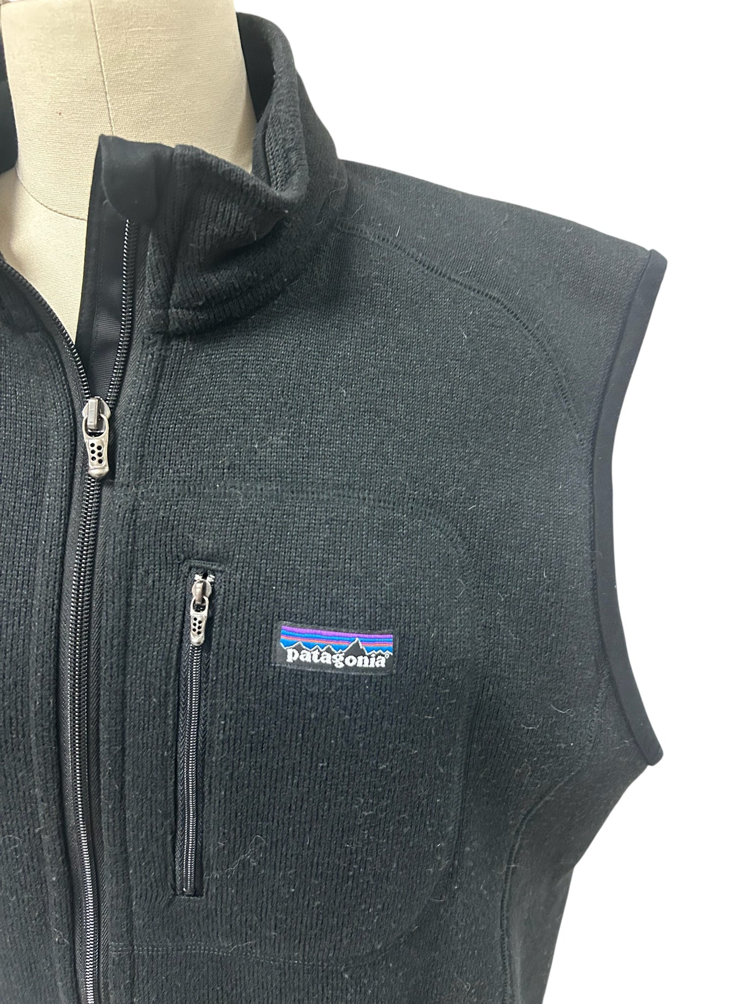 MEN'S PATAGONIA BLACK BETTER SWEATER FLEECE VEST SIZE LARGE