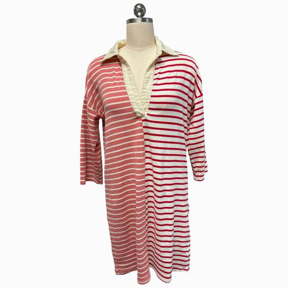 TUCKERNUCK ASHTON KNIT POLO RED/PINK DRESS SIZE S