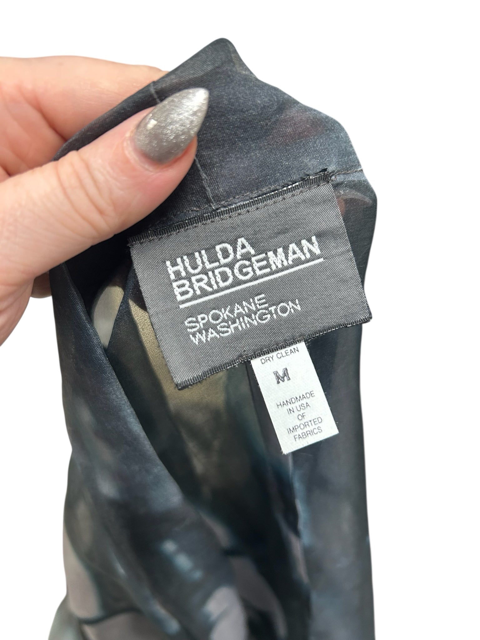 HULDA BRIDGEMAN ART TO WEAR OPEN SHRUG GRAY SIZE MEDIUM