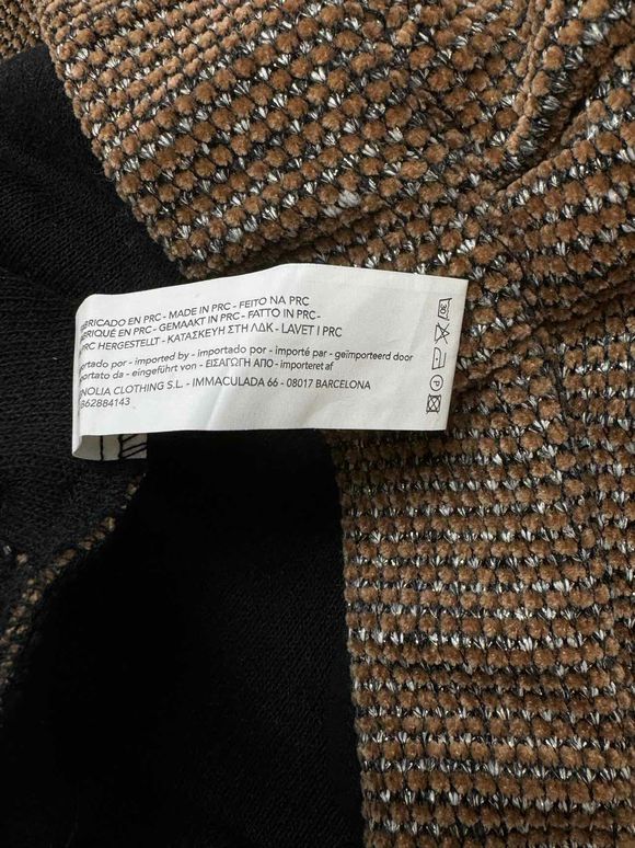 MEISIE PANTOLONI GRACE TWEED BROWN TROUSER SIZE M