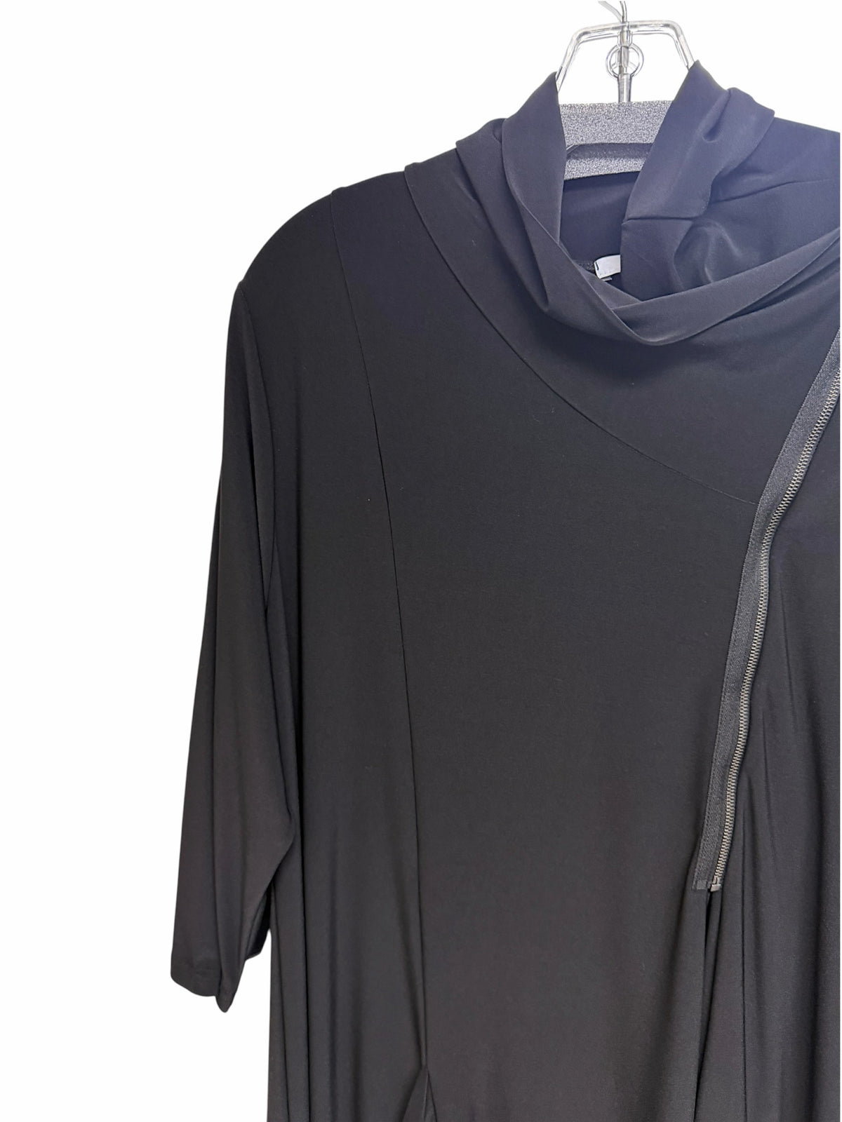 NEW WITH TAGS SYMPLI ZEST BLACK POCKET 3/4 LENGTH SLEEVE LAGENLOOK DRESS