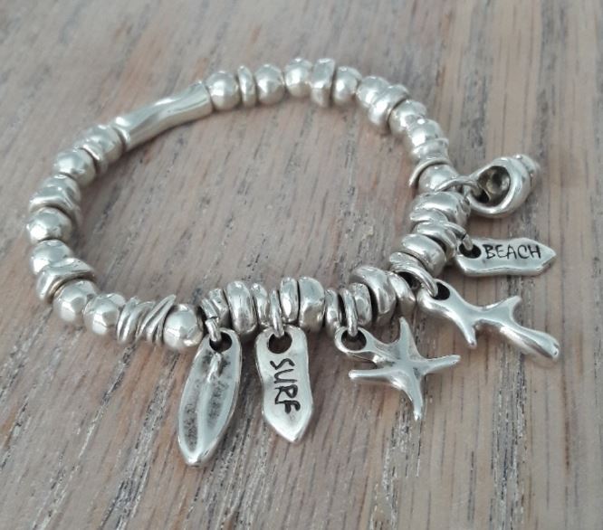 UNO DE 50 WAIKIKI STRETCH BEACH CHARM BRACELET