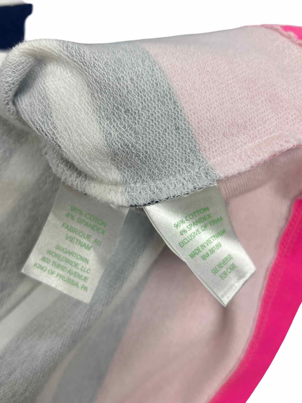 LILLY PULITZER NWT STRIPE IRINA NEON PINK TRIM DRESS SIZE: L
