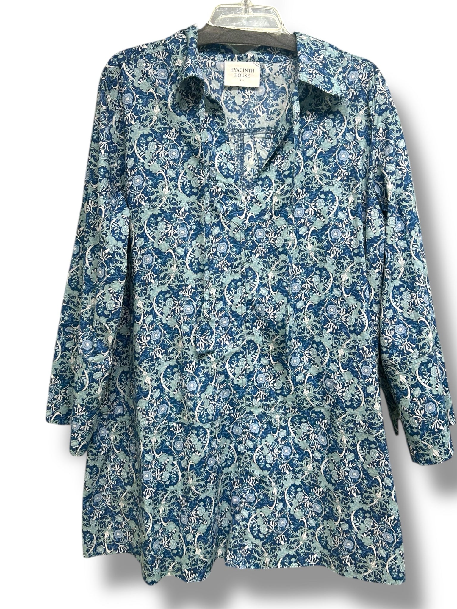 TUCKERNUCK HYACINTH HOUSE CARRINGTON COLLARED BLUE MINI DRESS SIZE XXL