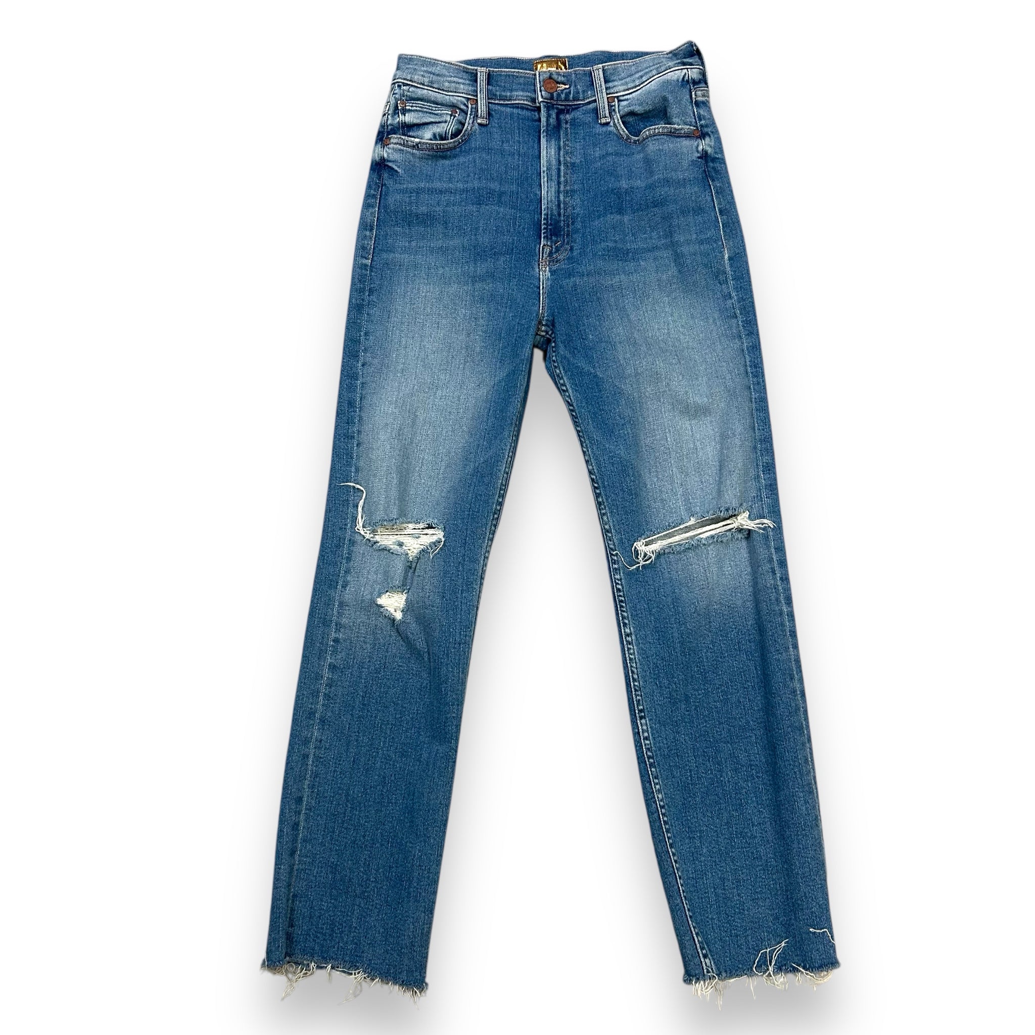 MOTHER HIGH WAISTED RIDER PARTY LIKE A PIRATE DISTRESSED JEANS SIZE 29