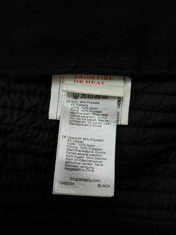 POINT ZERO QUILTED NEOPRENE HOODED BLACK COAT JACKET SIZE XS